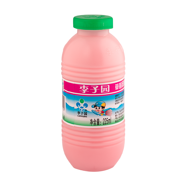 草莓风味乳饮料，单瓶净含量225ml